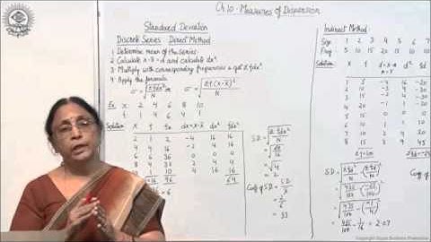 Standard Deviation Discrete Series Class XI Economics by Manju goyal