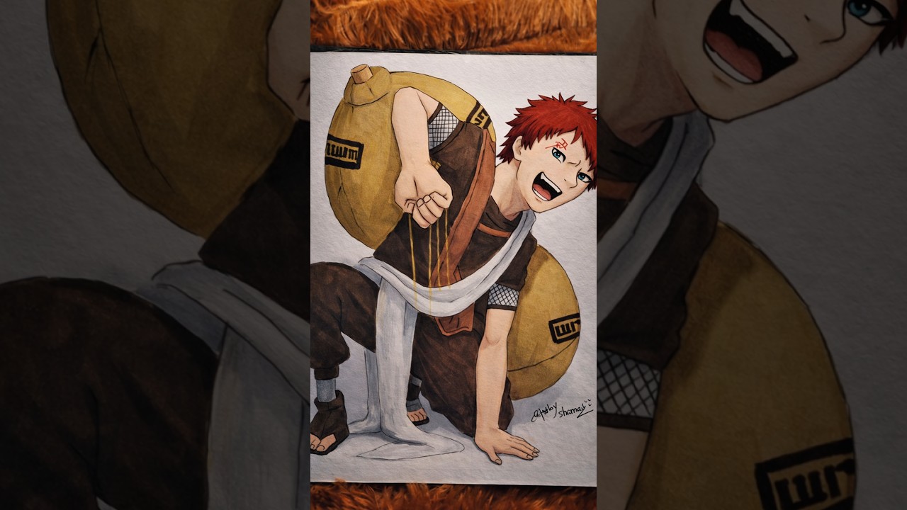 Gaara Realistic Drawing 