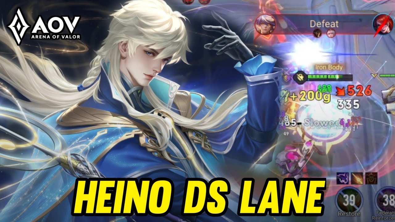 AOV : HEINO GAMEPLAY | IN DS LANE - ARENA OF VALOR LIENQUANMOBILE ROV ...