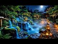 Deep Sleep in a Zen Bamboo Garden 🌙 Relaxing Water Sounds &amp; Night Ambience