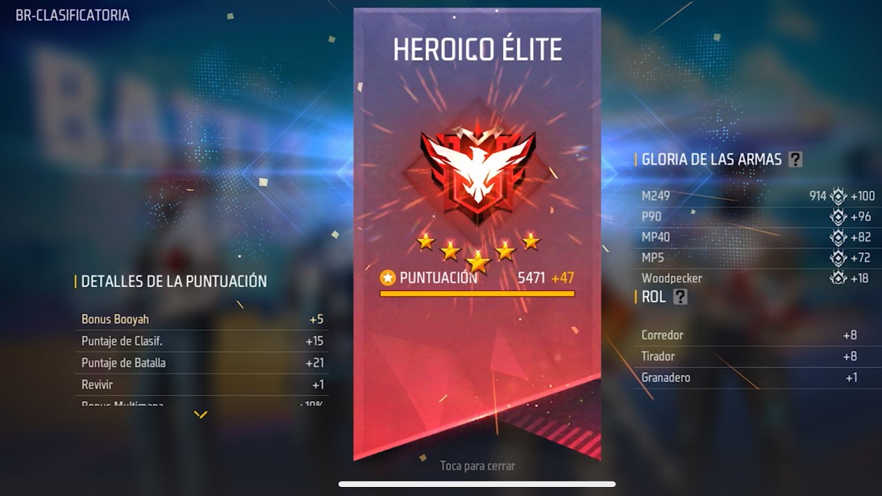 De esta épica Manera subí a la 5 Estrella de Heroico Élite Free Fire Temporada 47