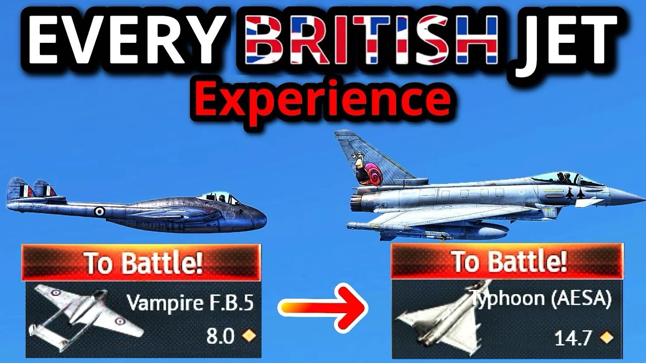 1 KILL IN EVERY BRITISH JET EXPERIENCE (lowtier to toptier 2026)