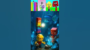 Sprunki-OC Blockie 72 X Alphabet P X Lego X Number Block 1 are exploring crystals #sprunki