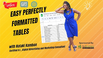 Get Chat GPT perfectly formatted tables for Google Sheets, Excel, Word and Docs easily w/ new update