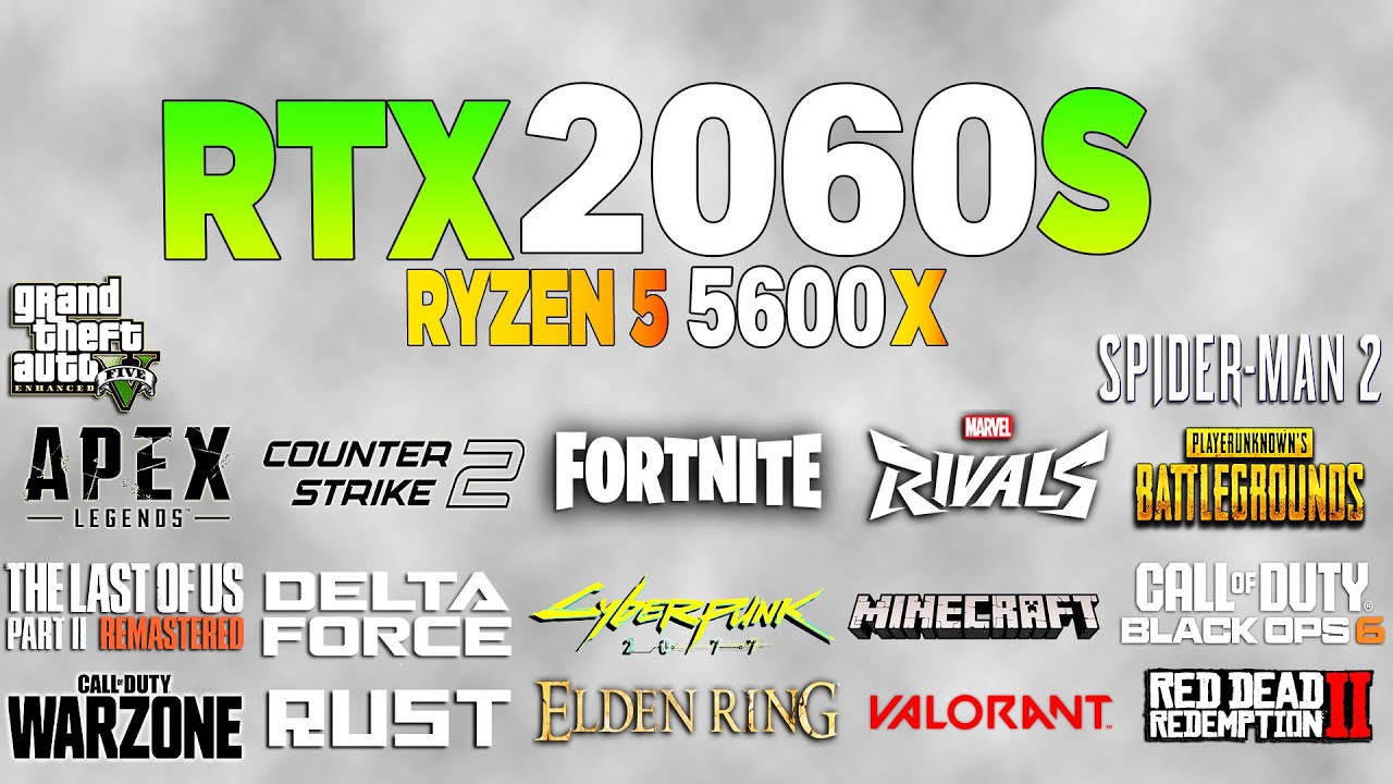 RTX 2060 Super + Ryzen 5 5600x - Test in 18 Games