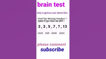 reasoning| brain 🧠 test| puzzle| math tricks| math quiz | missing number| #puzzle #shorts #iq #viral