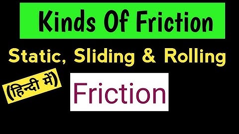 Kinds of friction| static, sliding& Rolling Friction| class 6| icse
