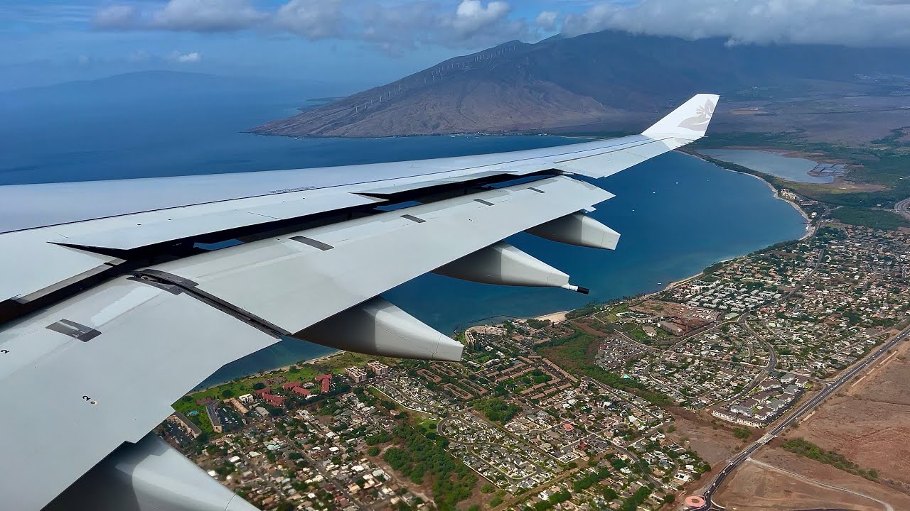 [4K] – Windy Maui Approach With Perfect Landing – Hawaiian – Airbus A330-200 – N391HA – SCS Ep. 984