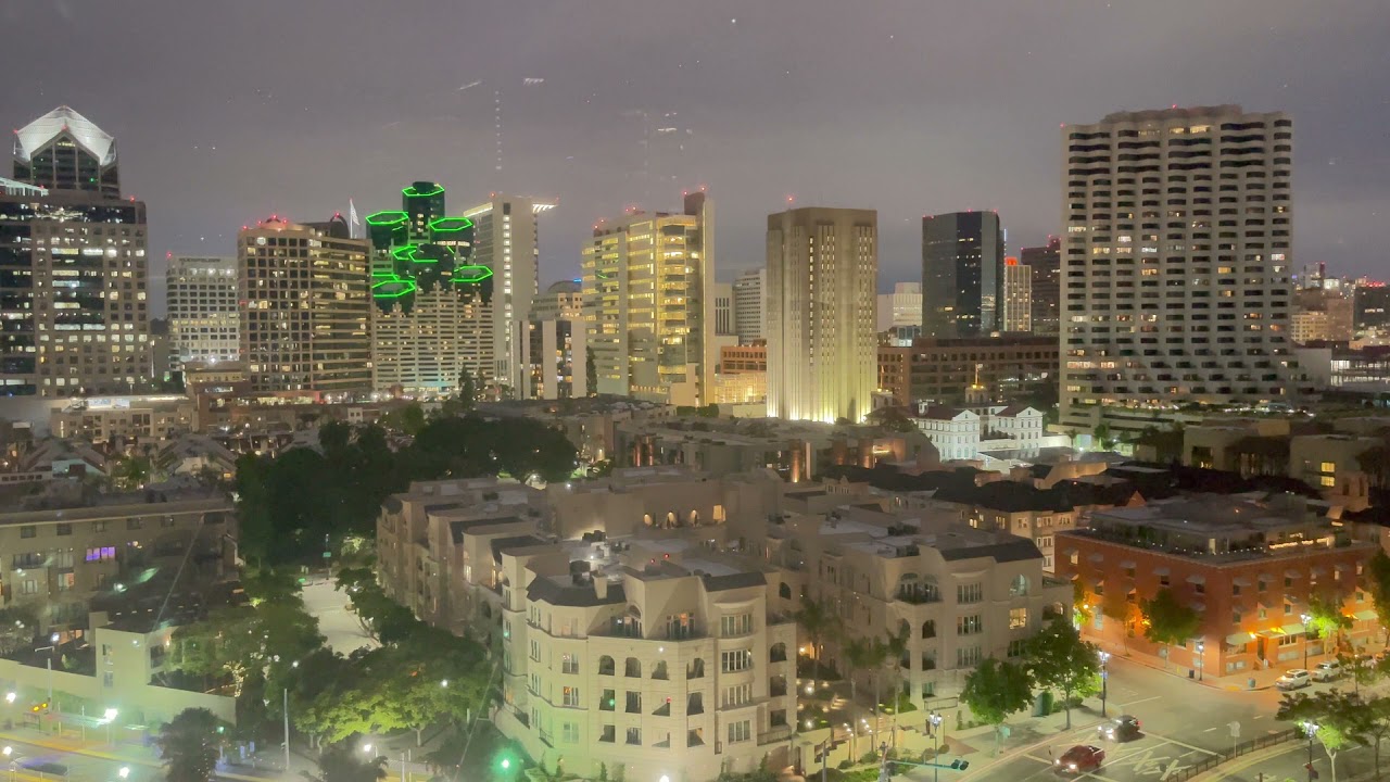 Downtown San Diego Night Time Footage - May 2021