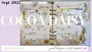 COCOA DAISY GUEST DESIGNER planner setup Sept 2022
