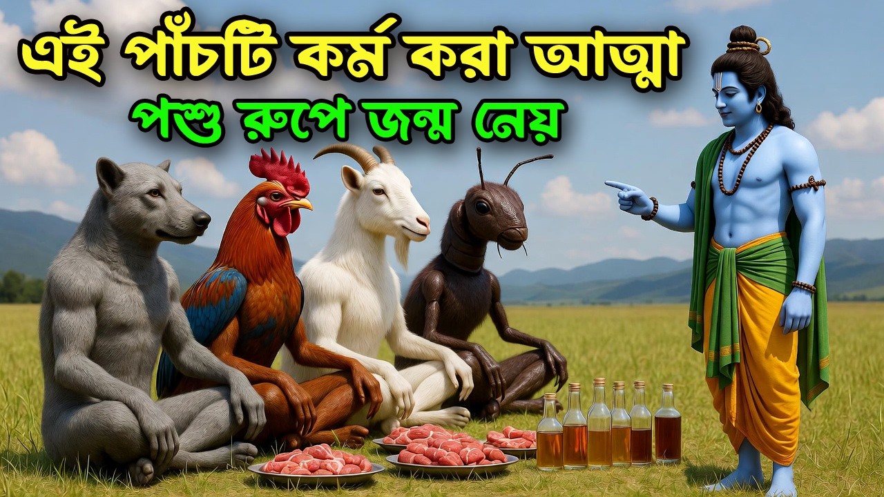কোন পাপ করলে মানুষ পরের জন্মে পশুর যোনিতে গিয়ে জন্ম নেয়  শ্রীকৃষ্ণের মুখ থেকে শুনুন কর্মফলের ভয়ংকর..