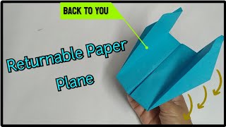 DIY - how to make paper plane | paper plane boomerang | origami boomerang