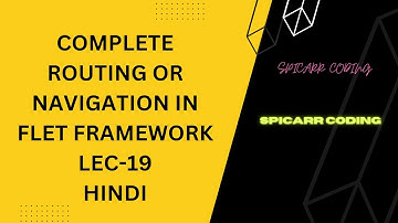 Flutter With Python using Flet Framework Full course |Complete Routing  | Tutorial-19| Python