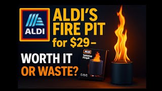 ALDI Tabletop Fire Pit Review 🔥 $29 – Worth It or Waste?