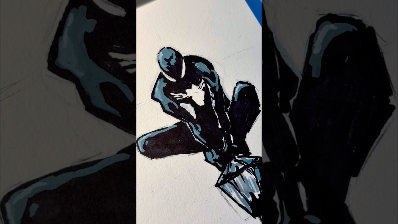 Midnight Spider Man🕷️🥀#shorts #art #viral #fyp #lyrics #monster