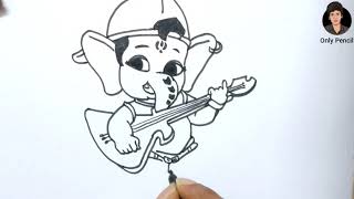 ganesha drawing | ganbati bappa modiya | ganesh chaturthi | vinayagar