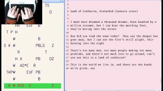 Disturbed - Land of Confusion (Genesis cover) - written in Steno (100 wpm) screenshot 5