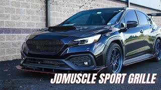 22 WRX Front End Transformation | JDMuscle Sport Grille + Seibon CW Style Carbon Fiber Hood