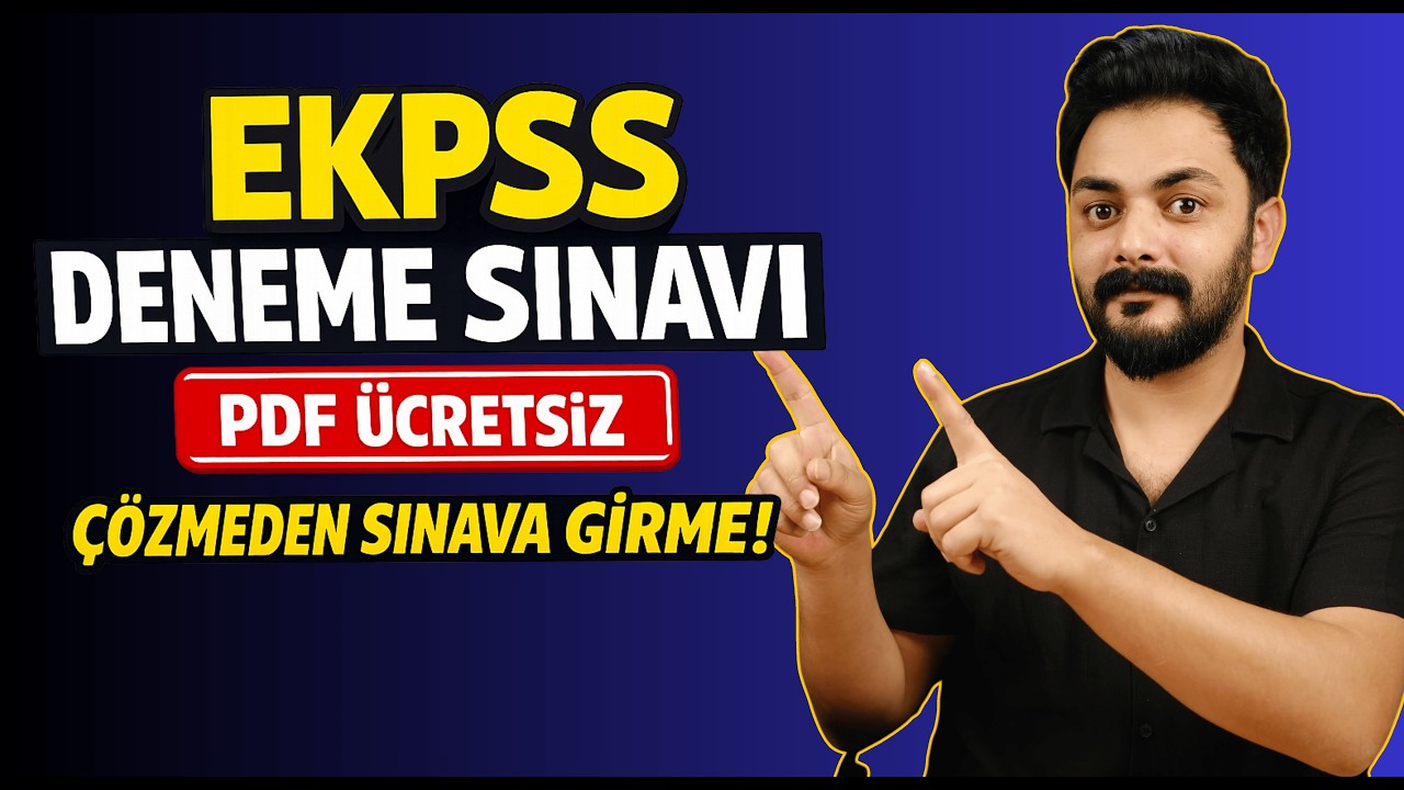 EKPSS Deneme Sınavı Sınavı | Tamamı Çözümlü + PDF Ücretsiz