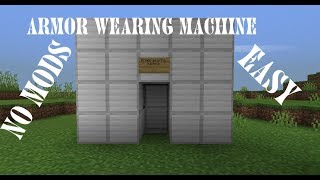 How to make a automatic armor wearing machine |No mods