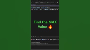 🔢 C# Basics: Using Loops to Find the Maximum Element in an Array 💻✨