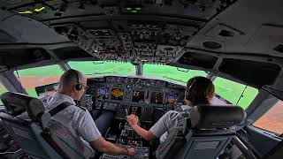 Boeing 737 Epic Landing In Crosswind Rain Thunderstorm | Cockpit view