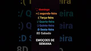 emoções de semanas.