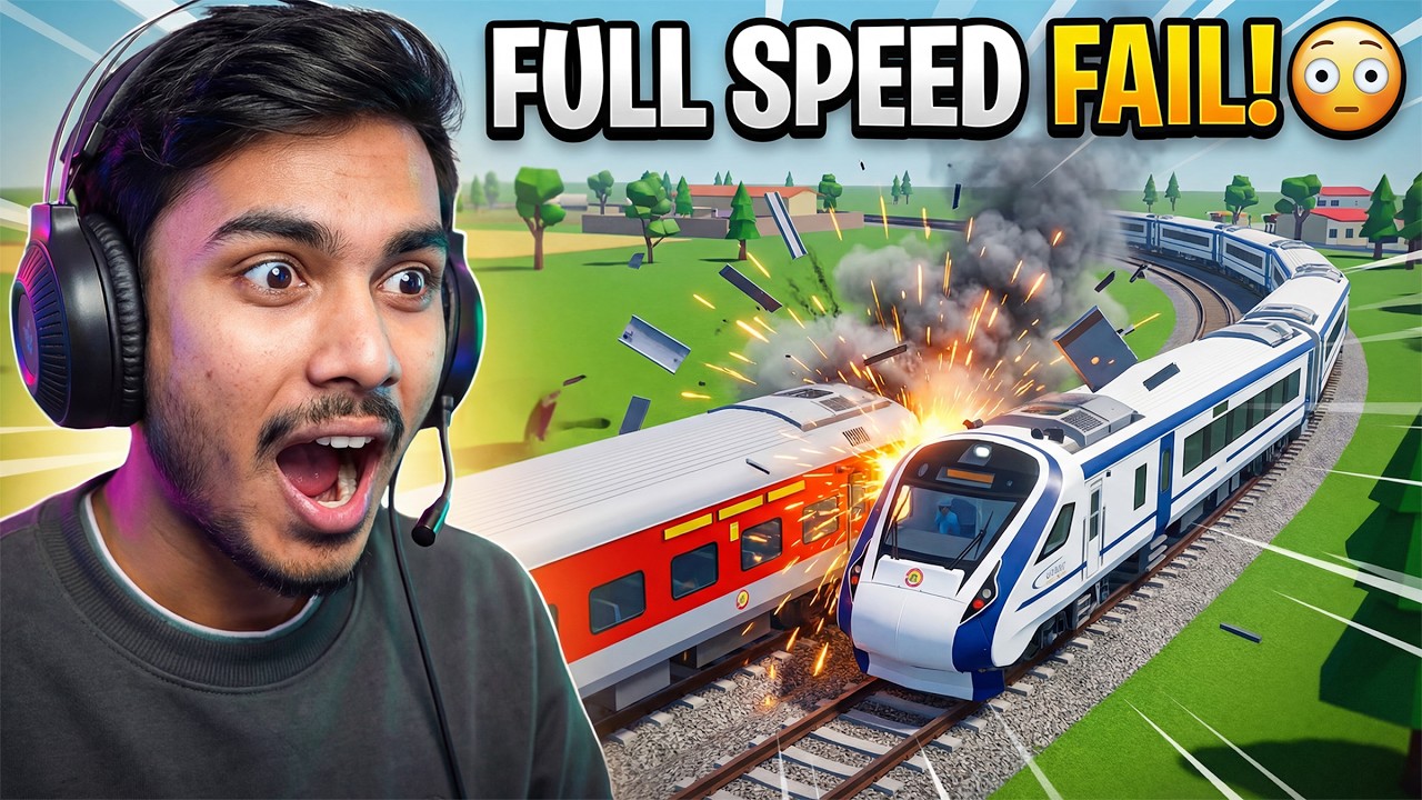 Full Speed Train Challenge Gone Wrong! 😳 | Epic Rails of India | Vande ...