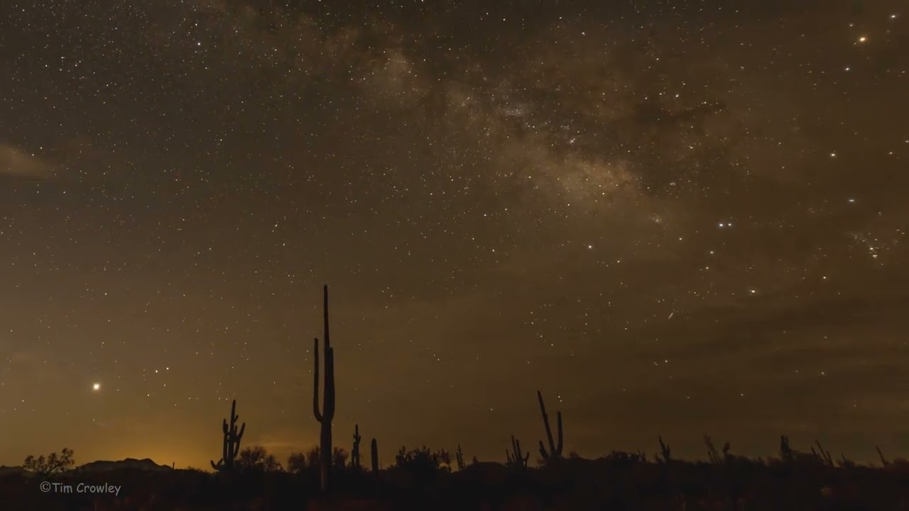 4K Night to Day Milky Way Time-lapse Holy Grail in the Sonoran Desert