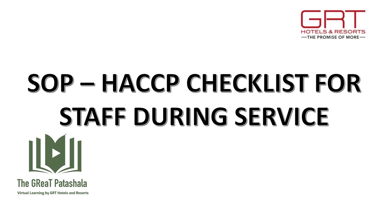 HACCP Checklist for Staff during Service - The GReaT Patashala