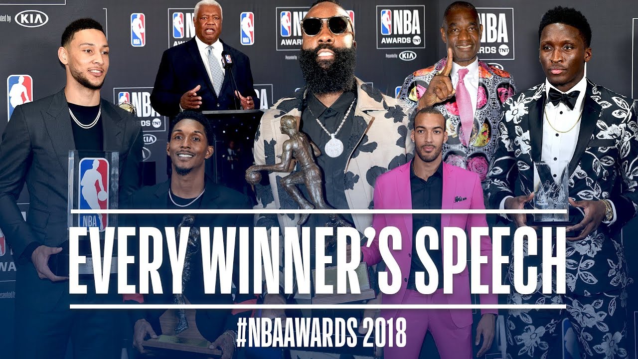 Every Speech From The Nba Awards Harden Gobert Oladipo And More Youtube