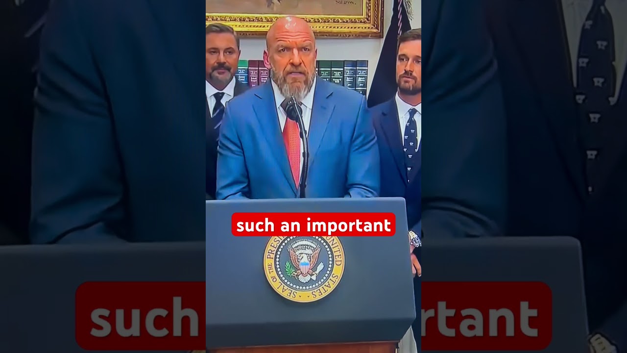 Triple H Paul Levesque at the White House with President Trump 