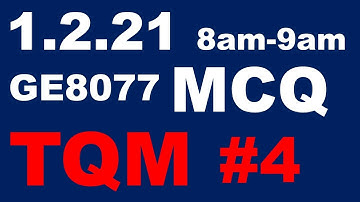 TQM MCQ questions | total quality management mcq | tqm mcq questions anna university | CHROME TECH