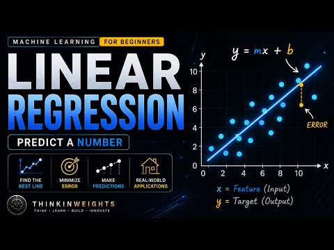 Linear Regression Explained in 6 Minutes (Animated) #ai  #machinelearning #2026
