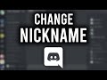 How To Change Nickname on Discord
