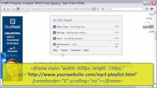 Free MP3 Playlist Creator With jQuery, Free HTML Embed Code