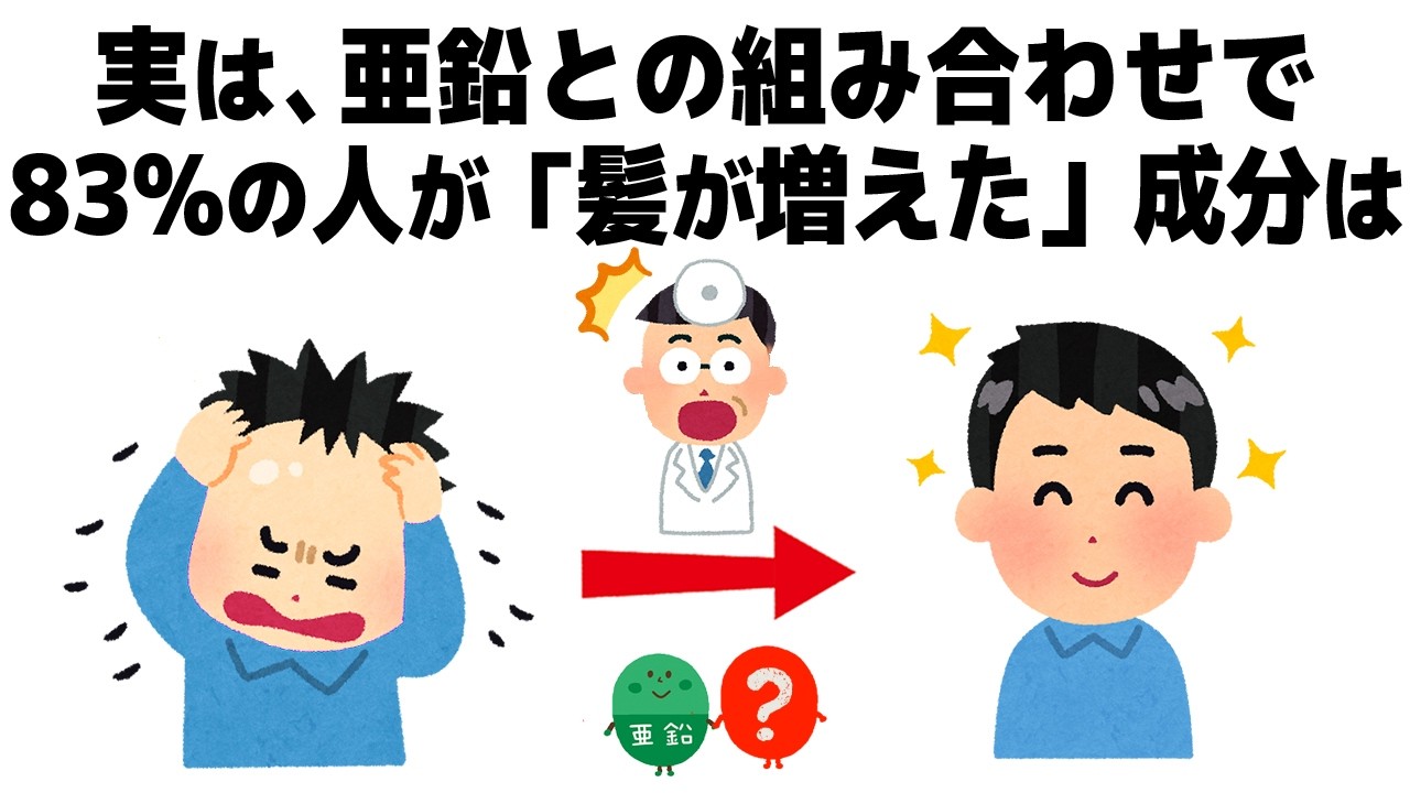 【亜鉛】人に教えたくなる健康の雑学|83%が実感!髪が生える「最強の黄金コンビ」と実は亜鉛が無駄になる朝食の罠