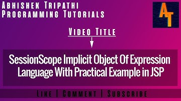 Expression Language In Jsp Part-22 # sessionScope Implicit Object of EL # Jsp EL