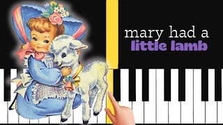 Mary Had a Little Lamb – Easy Piano Tutorial for Kids #MaryHadALittleLamb