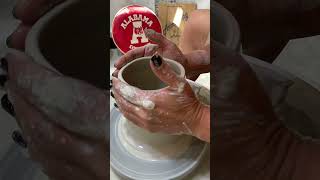 Wheel thrown pottery planter