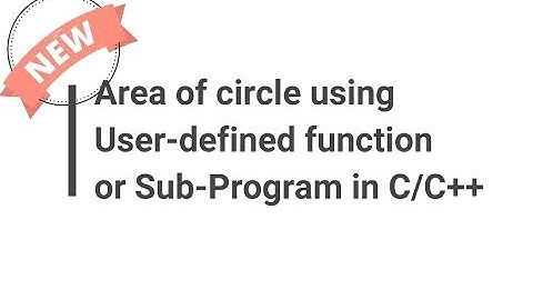 A Program to calculate the area of a circle using user defined function or sub program