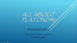 Parmenides: Theory of Forms & "Third Man" Argument