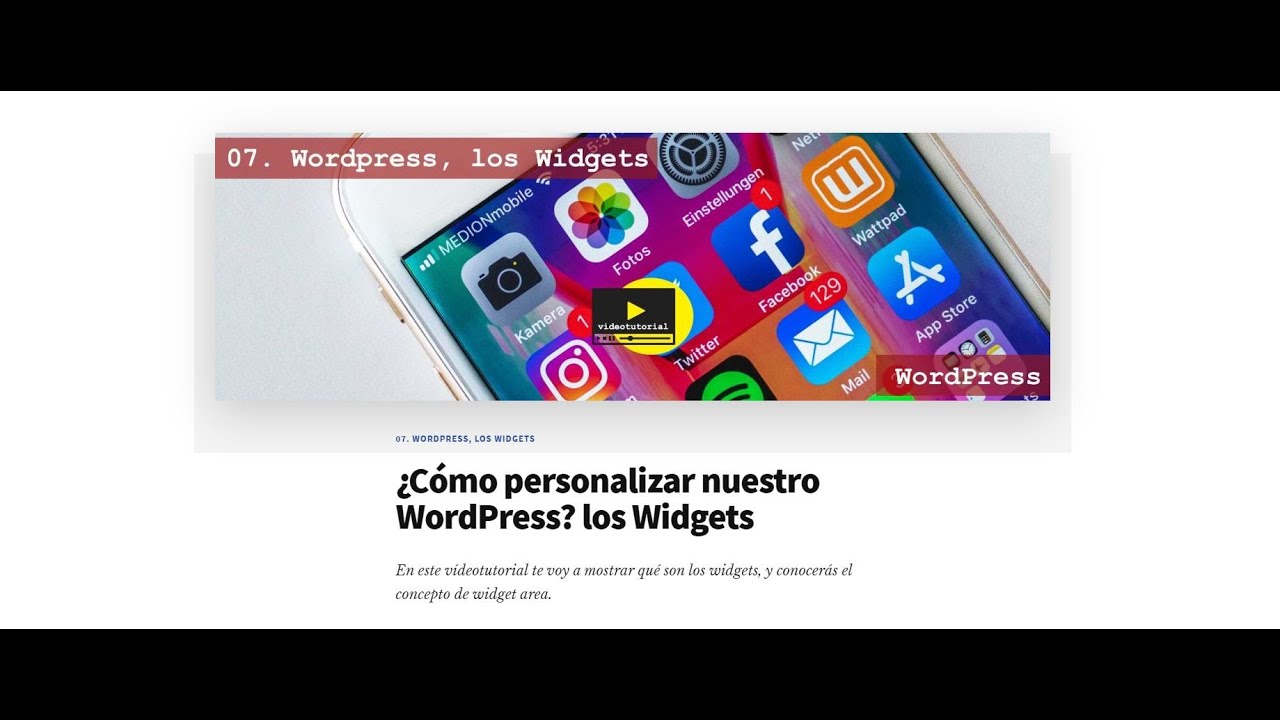 Tutorial WordPress | Conociendo📌LOS WIDGETS ( ͡ʘ ͜ʖ ͡ʘ) - YouTube
