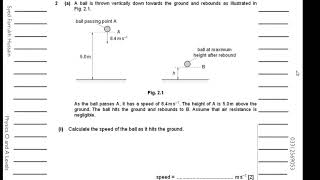 A ball is thrown vertically down towards the ground | Kinematics 9702 | Easy Physics by SFH