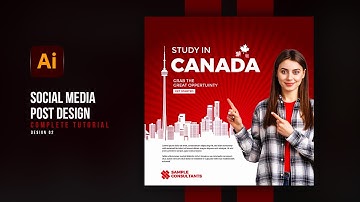 Social Media Post Design in Adobe Illustrator | Consultancy Post Design | Illustrator Tutorials