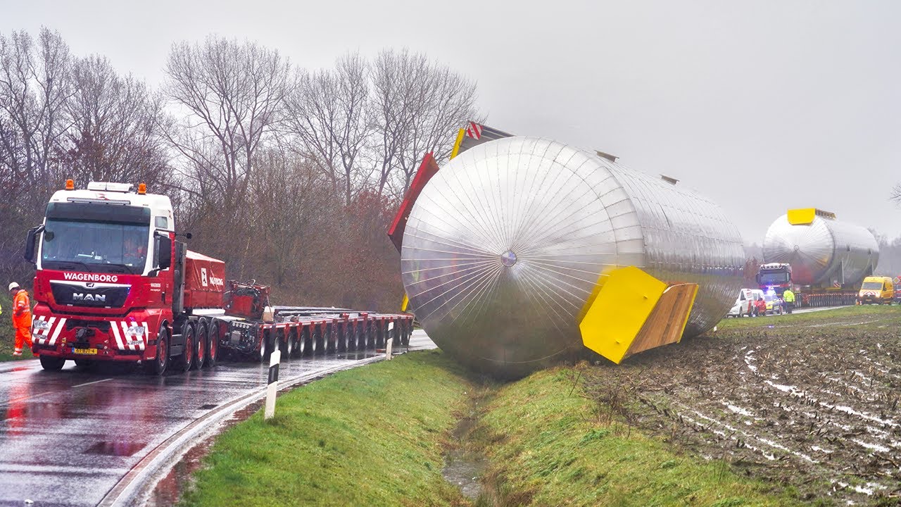 Heavy Haulage of Giant Tank Gone Wrong!