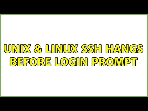 Unix & Linux: SSH hangs before login prompt