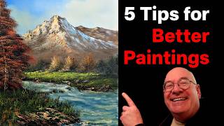 5 Simple Tricks for STUNNING Oil Paintings with my Bob Ross Tutorials