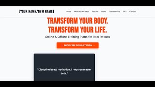 Get a Pro Fitness & Gym Website for Just ₹399 (Full Source Code)