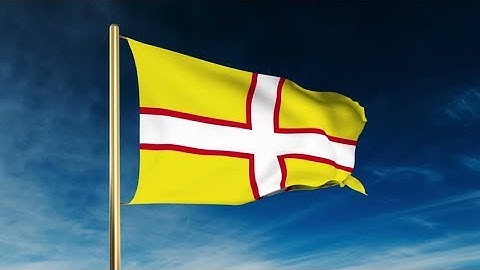 4K Dorset flag slider style. Waving in the win with cloud background animation Stock video
